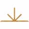 Ekena Millwork Saratoga Rough Sawn Timber Gable Bracket, Western Red Cedar, 96"W x 48"H x 2"D x 4"F, 12/12 Pitch GBW096X48X0204SAR00RWR - alternate 1